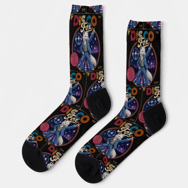Disco-Fuchs Socken (Linkes Detail)