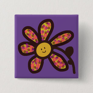 Disco-Gänseblümchen Button