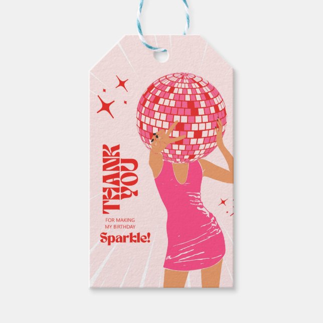 Disco Girl Geschenkanhänger (Vorderseite)