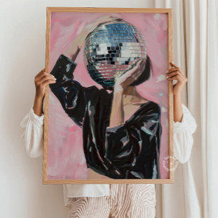 Disco-Girl-Malerei-Druck Poster