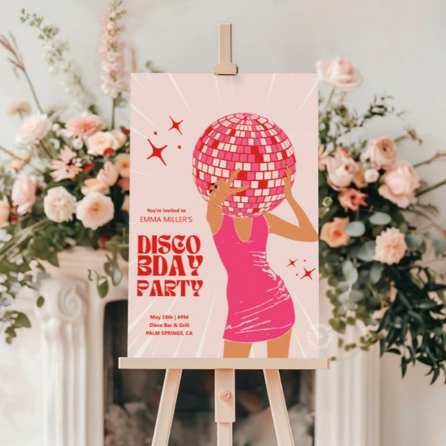 Disco Girl Welcome Sign Poster (Von Creator hochgeladen)