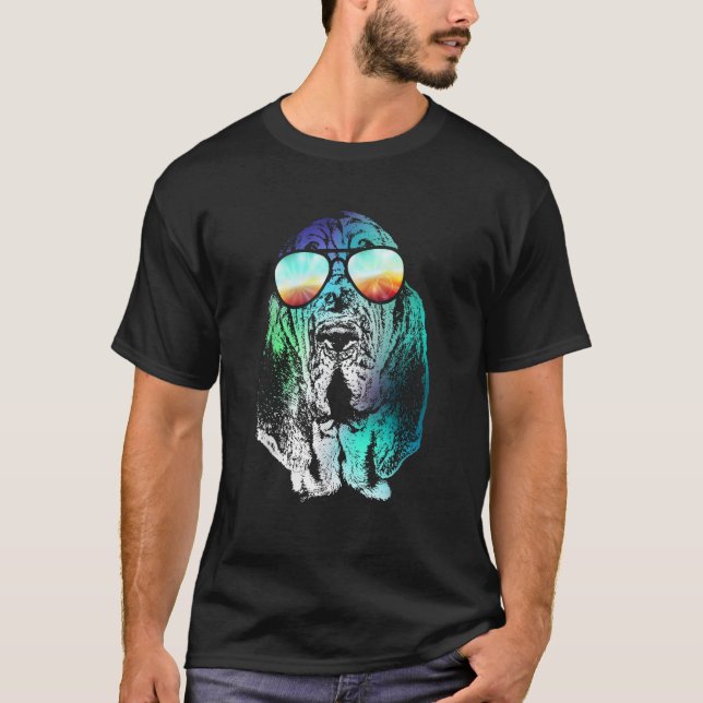 Disco Groovy Bloodhound  Dog Gift Men Women Kids  T-Shirt (Vorderseite)