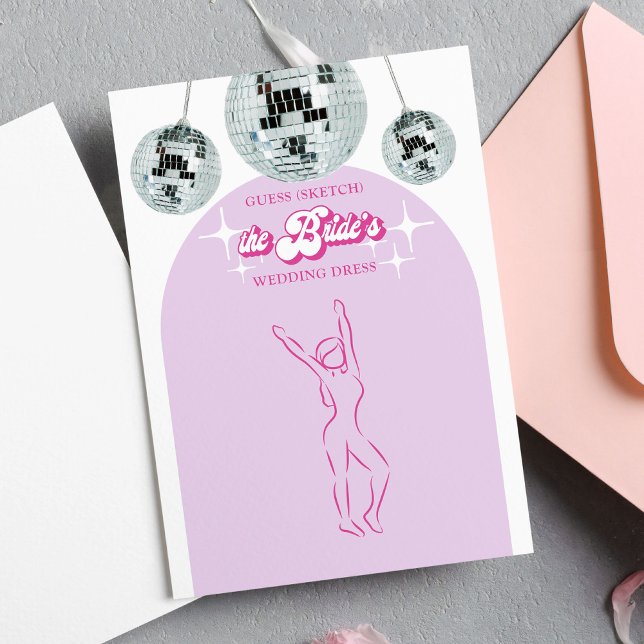 Disco Gucken Sie die Dress Brautparty Game Card Einladung (Von Creator hochgeladen)