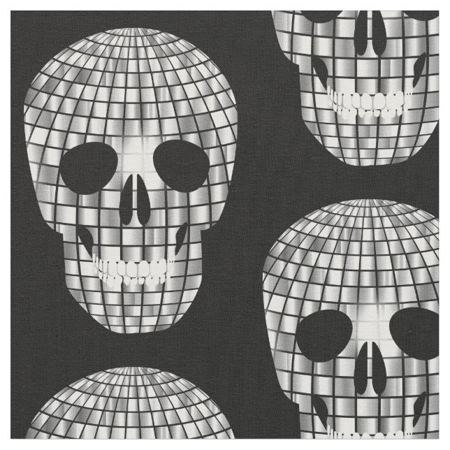 Disco halloween ball skull stoff (Nahaufnahme)