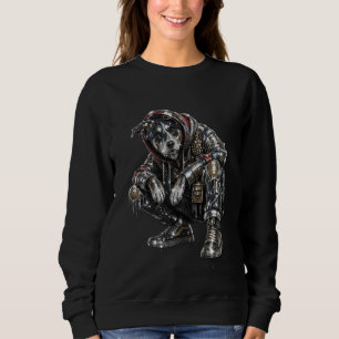 Disco-Hund-Sweatshirt – Mosaik-Welpen-Straßenbekle Sweatshirt