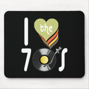 Disco I Liebe 70's Ball Retro Music Vintage T-Shir Mousepad