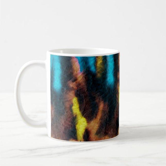Disco Ikat Muster. Farbige Kunstgeschichte.  Kaffeetasse (Links)