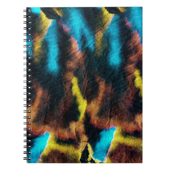 Disco Ikat Muster. Farbige Kunstgeschichte. Notizblock (Vorderseite)