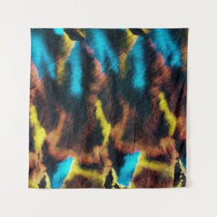Disco-Ikat-Muster. Farbiger Dirty-Art-Hintergrund. Wandteppich