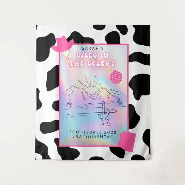"Disco in der Wüste" Bach Party Hintergrund Wandteppich (Vorderseite)