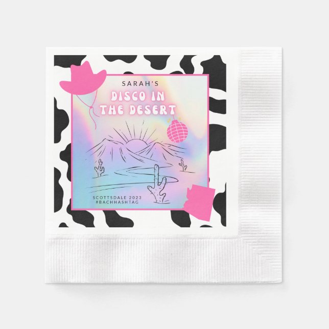 "Disco in der Wüste" Bach Party Napkins Serviette (Vorderseite)