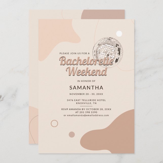 Disco Junggeselinnen-Abschied Ristorante da Enzo Einladung (Vorne/Hinten)