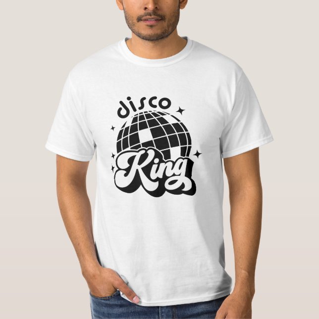 Disco King Groom Bridge Engagement Party T-Shirt (Vorderseite)
