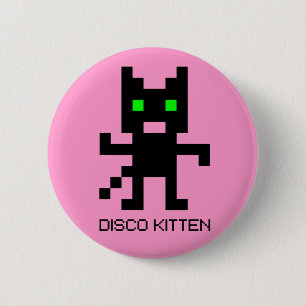 Disco Kitten Button