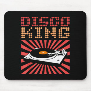 Disco-König 70er Disco-Shirt Vintage Retro T-Shirt Mousepad