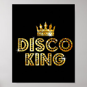 Disco-König Funky Vintage 70er 80er für Tanzpartys Poster