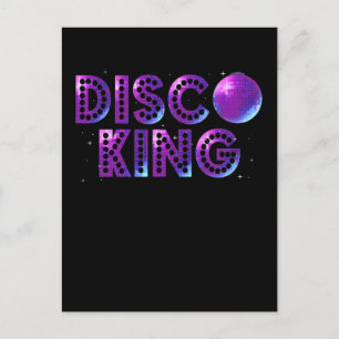 Disco-König Tanzende 70er 80er 90er Musik Liebe Postkarte