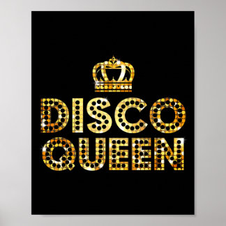 Disco-Königin, Retro-70er-Disco-Paar-Geschenk Poster
