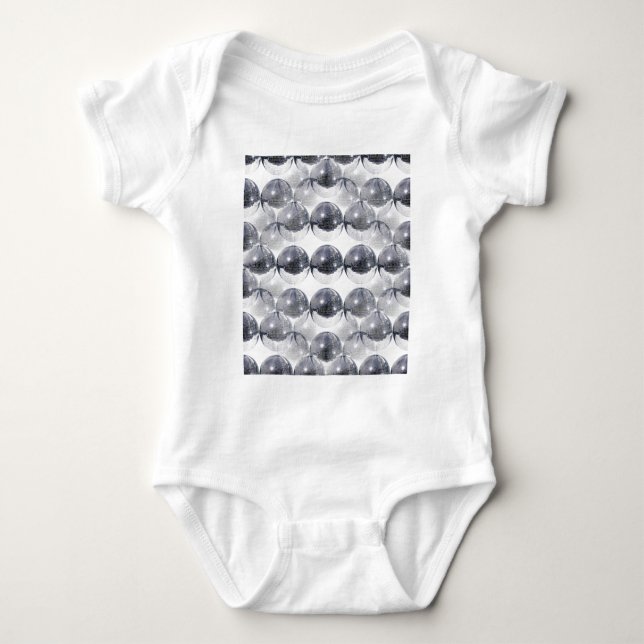 Disco-Kugel Baby Strampler (Vorderseite)