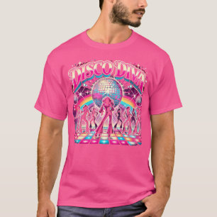 Disco-Kugel Disco-Diva-Königin 70er Tanzen T-Shirt