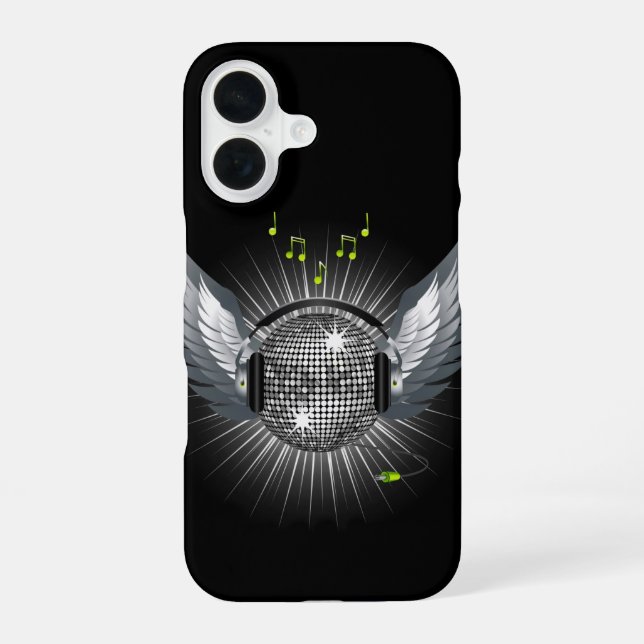 Disco-Kugel-Flügel iPhone 16 Hülle (Rückseite)