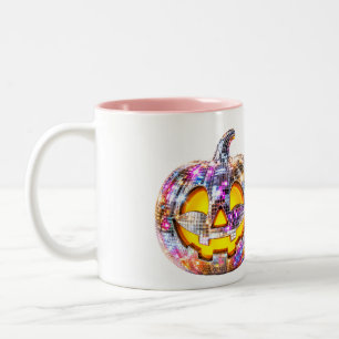 Disco-Kugel Glitter-Kürbis-Tasse Zweifarbige Tasse