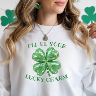 Disco-Kugel-Kleeblatt St. Patrick's Day Glücksbrin Tri-Blend Shirt