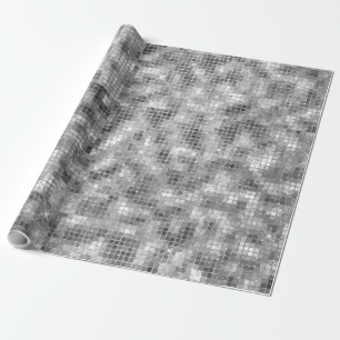 Disco-Kugel Licht Silber-Optik Geschenkpapier