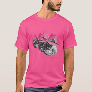 Disco-Kugel mit rosa Cowboyhut Conga-Tanzlinie T-Shirt
