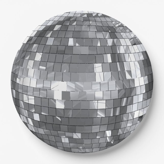 Disco-Kugel-Party-Junggesellinnen-Abschied-Geburts Pappteller (Vorderseite)