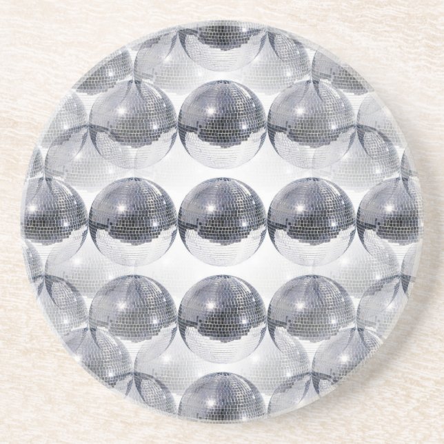 Disco-Kugel Sandstein Untersetzer (Vorne)