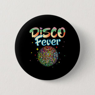 Disco-Kugel Vintage Disco-Fieber Tanzende 70er 80e Button