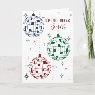 Disco-Kugeln Ornamente süß modern Feiertagskarte