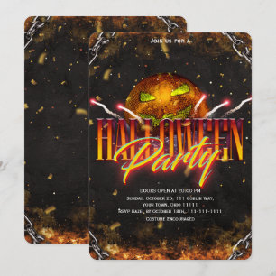 Disco-Kürbis-Erwachsenen-Halloween-Party Einladung