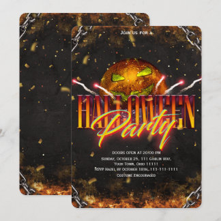 Disco-Kürbis-Erwachsenen-Halloween-Party Einladung