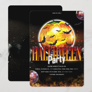 Disco-Kürbis-Spooky Halloween Einladung