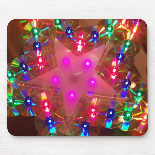 Disco-Licht-Stern Mousepad (Vorne)