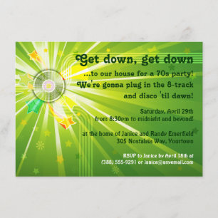 Disco-Lichter 70er-Party Einladung
