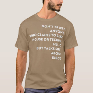 Disco-Liebhaber 80er Tanzmusik Vs House Und Techno T-Shirt