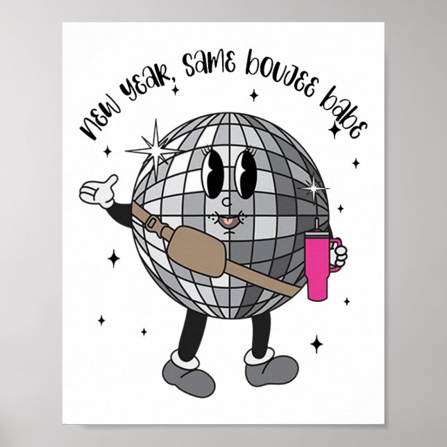 Disco Ll Neujahr Gleicher Boujee Frohe Weihnachten Poster (Vorne)