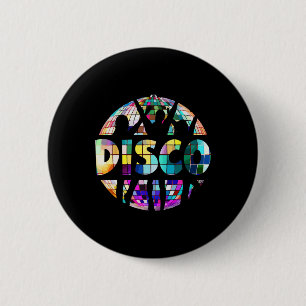 Disco Lustig 70er Vintage Thema Tanzende 70er Frau Button