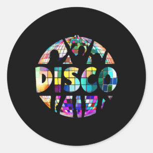 Disco Lustig 70er Vintage Thema Tanzende Frauen de Runder Aufkleber