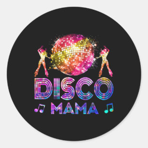 Disco Mama 70er Jahre Disco Königin Vintage Siebzi Runder Aufkleber