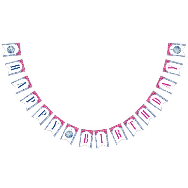 Disco Mediterrane Mamma Happy Birthday Wimpelkette (Alle)