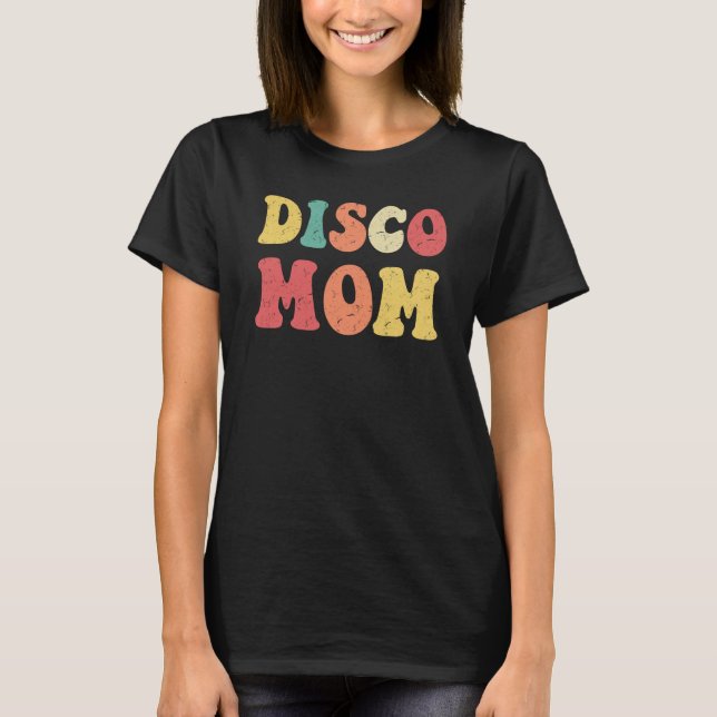 Disco Mom 1970s Disco Queen Matching Couple T-Shirt (Vorderseite)