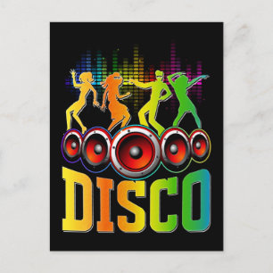 Disco Music 80er 90s Party Groove Funky Music Postkarte