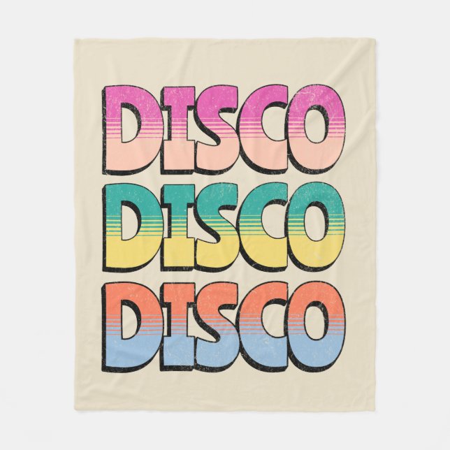 Disco-Musik Fleecedecke (Vorderseite)