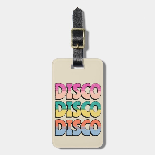 Disco-Musik Gepäckanhänger (Vorderseite vertikal)