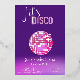 Disco Neon Bachelorette von lass Folieneinladung