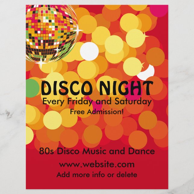Disco Night 2 Music Flyer (Vorne)